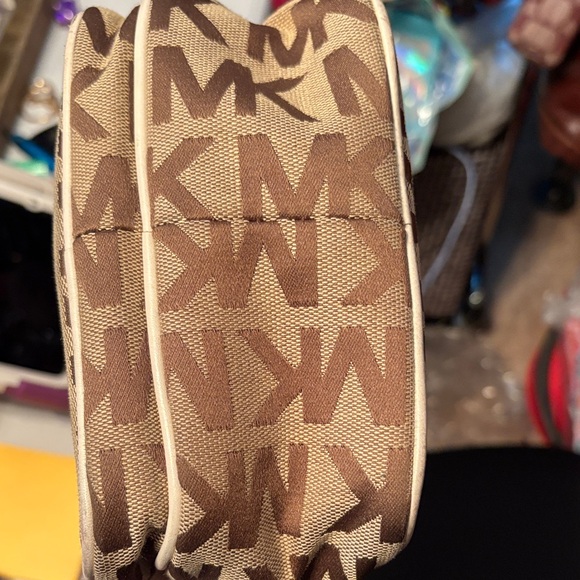 Michael Kors Beige and Brown Logo Crossbody - Picture 6 of 6